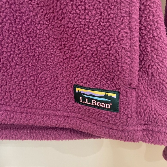 L.L. Bean Women’s Purple Fleece Zip-Up Jacket Size Medium - Picture 2 of 8